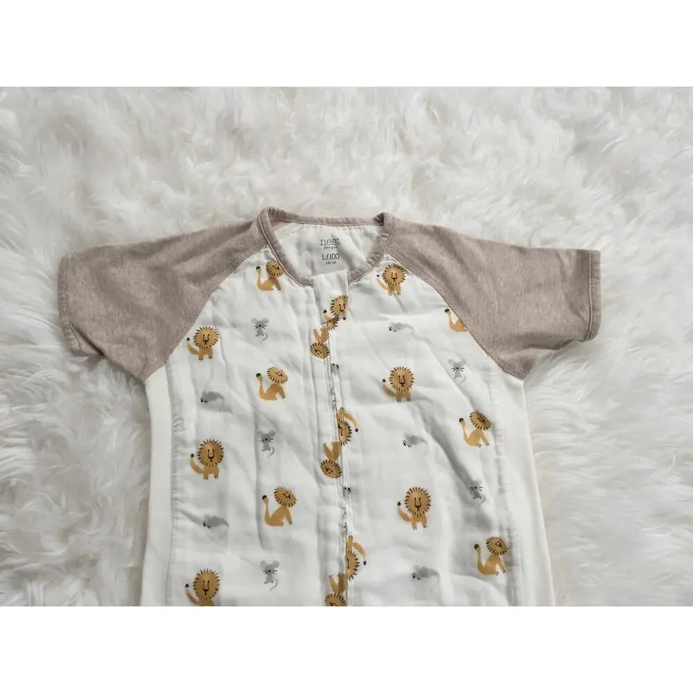 Nest Design Footed Sleep Sack Yellow and White